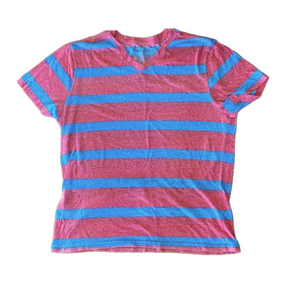 Red Camel Striped V Neck Men’s Tee XL